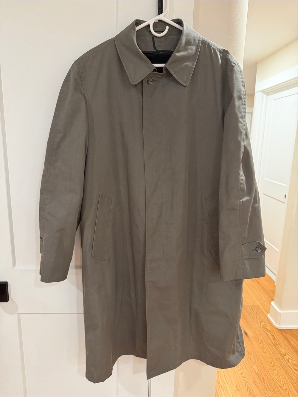 Men's Classic Grey Trench Coat, lined